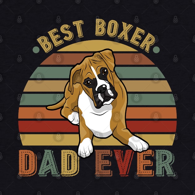 Best Boxer Dad Ever retro Vintage Father's Day by vip.pro123